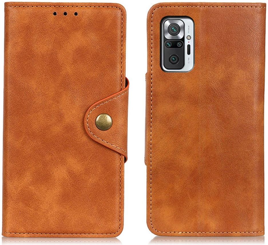 Xiaomi Redmi Note 10 Pro Hoesje Wallet Book Case Kunstleer Bruin afbeelding 3