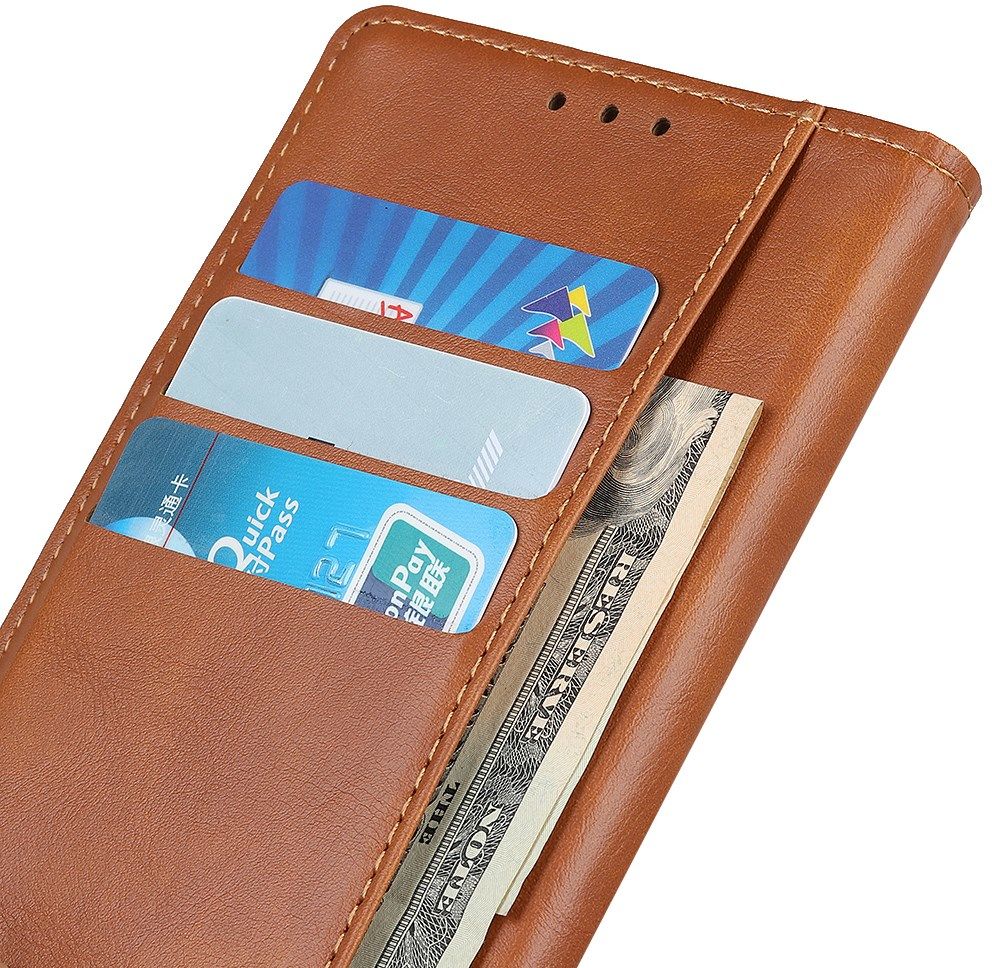 Xiaomi Redmi Note 10 Pro Hoesje Wallet Book Case Kunstleer Bruin afbeelding 4