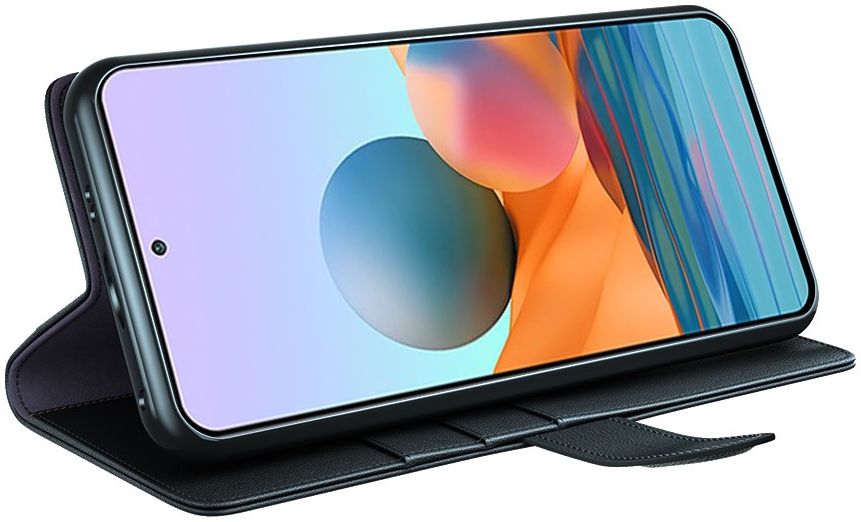 Xiaomi Redmi Note 10 Pro Hoesje Wallet Book Case Echt Leer Zwart afbeelding 7