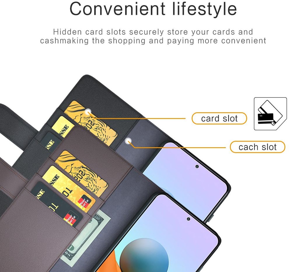 Xiaomi Redmi Note 10 Pro Hoesje Wallet Book Case Echt Leer Zwart afbeelding 5