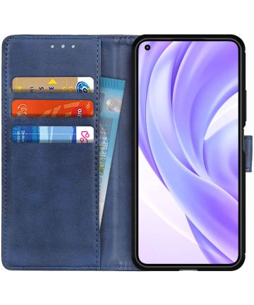 Xiaomi Mi 11 Lite 4G/5G Hoesje Portemonnee Book Case Blauw Hoesjes