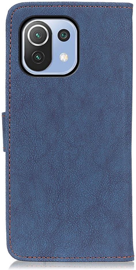 Xiaomi Mi 11 Lite 4G/5G Hoesje Portemonnee Drukknoop Sluiting Blauw afbeelding 6
