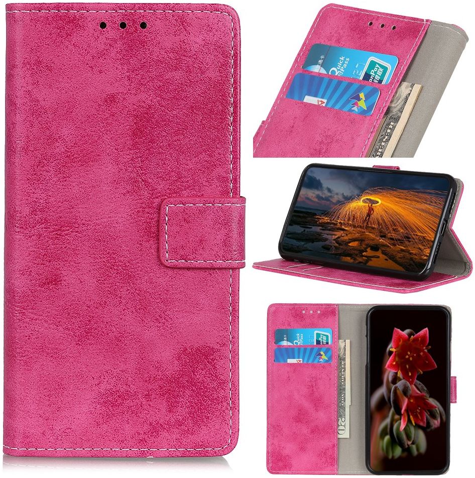Xiaomi Mi 11 Lite 4G/5G Hoesje Vintage Book Case Wallet Roze afbeelding 7