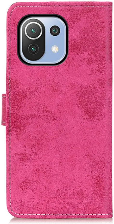 Xiaomi Mi 11 Lite 4G/5G Hoesje Vintage Book Case Wallet Roze afbeelding 2