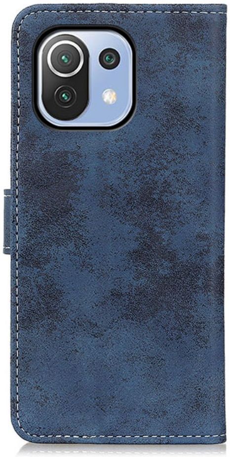 Xiaomi Mi 11 Lite 4G/5G Hoesje Vintage Book Case Wallet Blauw afbeelding 2