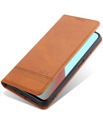 Xiaomi Redmi Note 10 Pro Hoesje Portemonnee Book Case Bruin Hoesjes