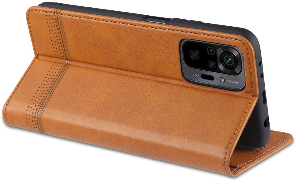 Xiaomi Redmi Note 10 Pro Hoesje Portemonnee Book Case Bruin afbeelding 11