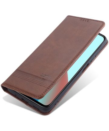 Xiaomi Redmi Note 10 Pro Hoesje Portemonnee Book Case Coffee Hoesjes