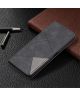 Xiaomi Redmi Note 10 Pro Hoesje Wallet Book Case Geometrie Zwart