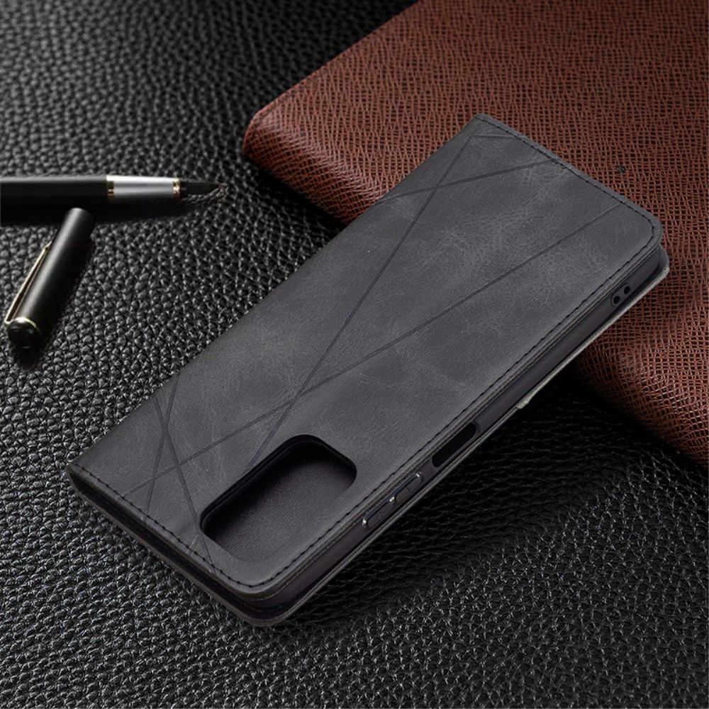 Xiaomi Redmi Note 10 Pro Hoesje Wallet Book Case Geometrie Zwart afbeelding 8