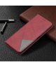 Xiaomi Redmi Note 10 Pro Hoesje Wallet Book Case Geometrie Rood