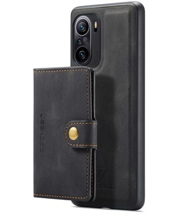 Xiaomi Poco F3 / Mi 11i Hoesje Magnetisch Kaarthouder Back Cover Zwart Hoesjes