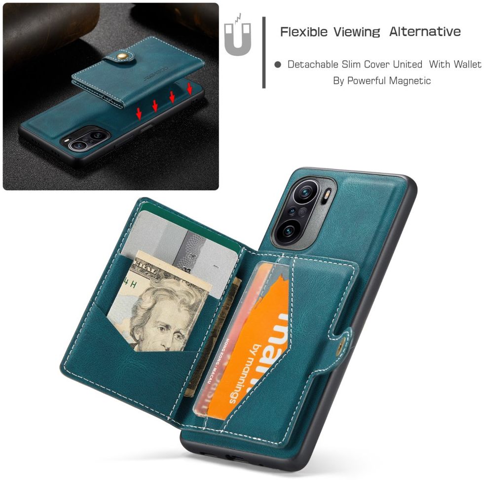 Xiaomi Poco F3 / Mi 11i Hoesje Magnetisch Kaarthouder Back Cover Groen afbeelding 5