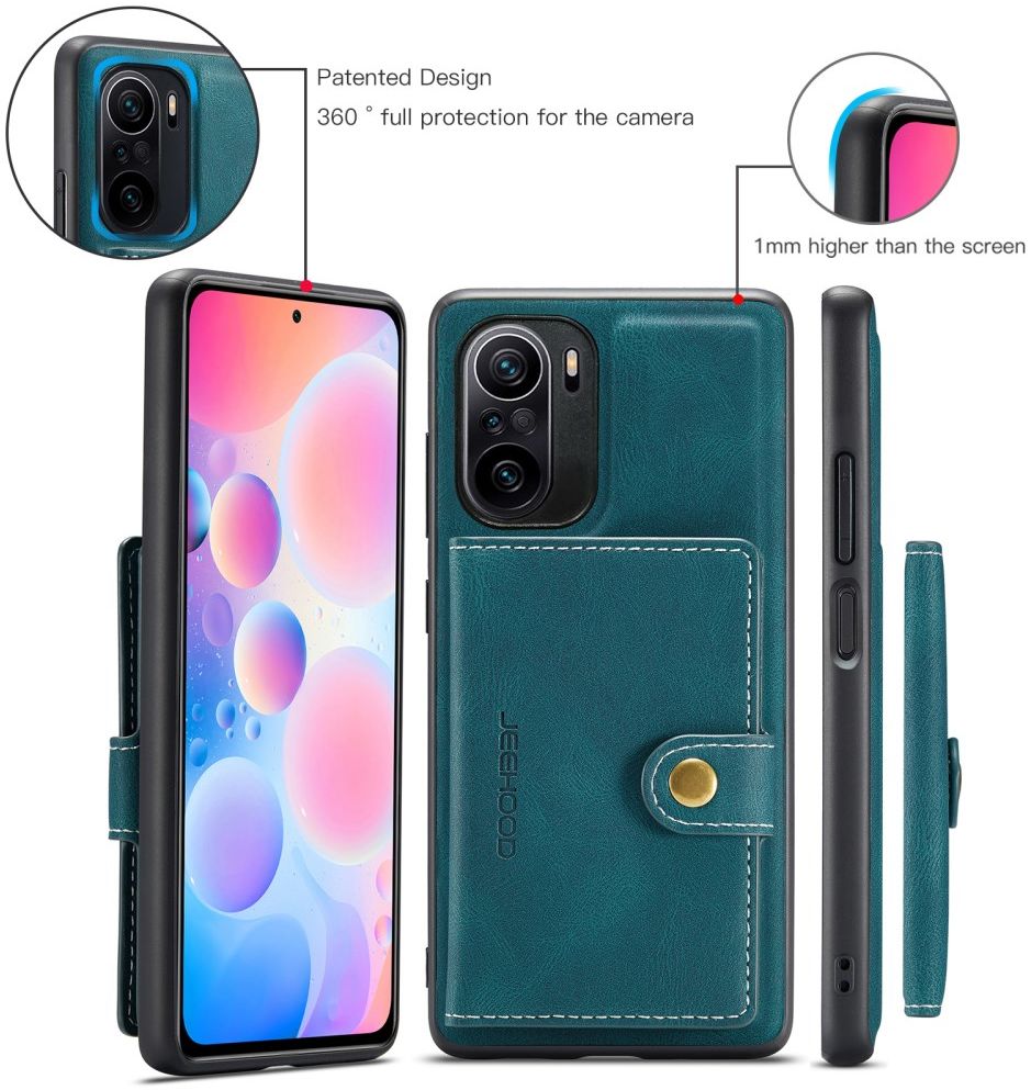 Xiaomi Poco F3 / Mi 11i Hoesje Magnetisch Kaarthouder Back Cover Groen afbeelding 6