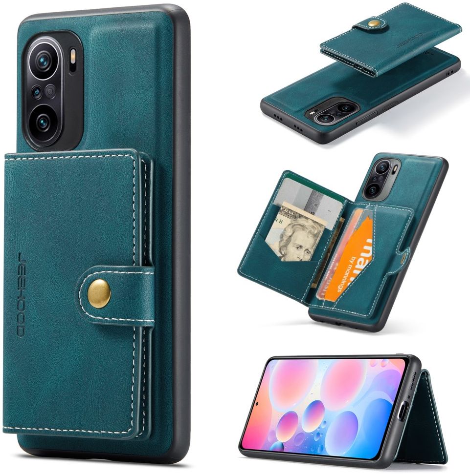 Xiaomi Poco F3 / Mi 11i Hoesje Magnetisch Kaarthouder Back Cover Groen afbeelding 15