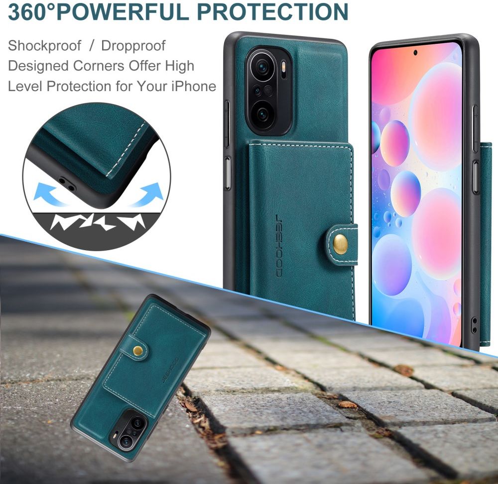Xiaomi Poco F3 / Mi 11i Hoesje Magnetisch Kaarthouder Back Cover Groen afbeelding 7