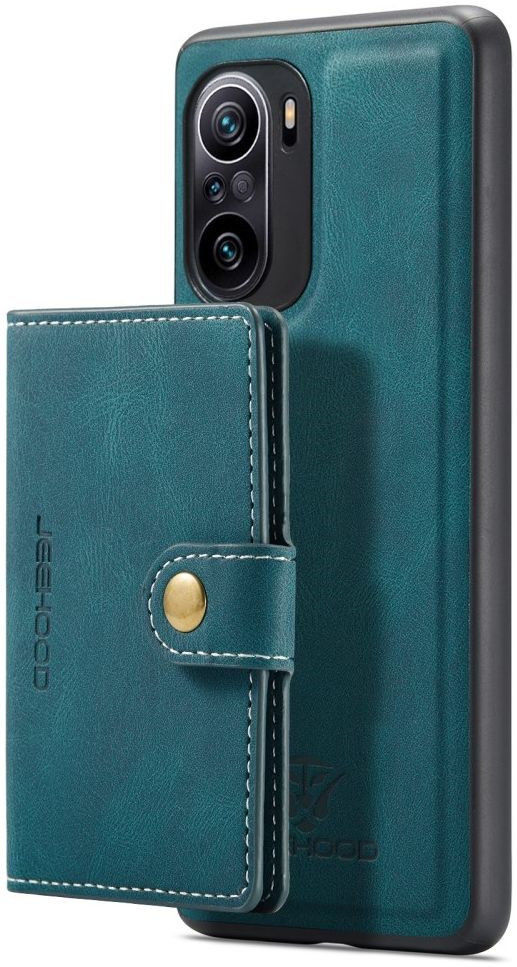 Xiaomi Poco F3 / Mi 11i Hoesje Magnetisch Kaarthouder Back Cover Groen afbeelding 1