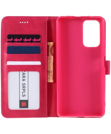 LC.IMEEKE Xiaomi Redmi Note 10 Pro Hoesje Wallet Book Case Roze Hoesjes