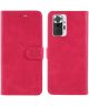 LC.IMEEKE Xiaomi Redmi Note 10 Pro Hoesje Wallet Book Case Roze