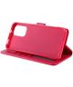 LC.IMEEKE Xiaomi Redmi Note 10 / 10S Hoesje Wallet Book Case Roze