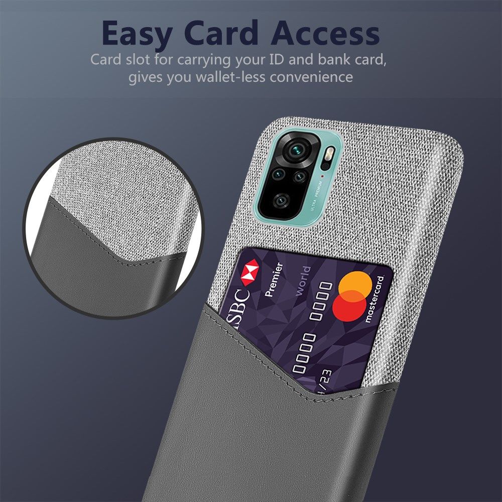 Xiaomi Redmi Poco M5s / Note 10(S) Hoesje met Kaartsleuf Back Cover Grijs afbeelding 4