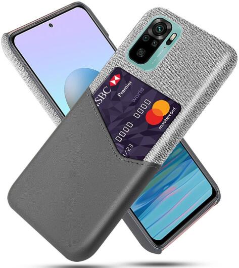 Xiaomi Redmi Poco M5s / Note 10(S) Hoesje met Kaartsleuf Back Cover Grijs afbeelding 1