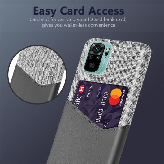 Xiaomi Redmi Poco M5s / Note 10(S) Hoesje met Kaartsleuf Back Cover Grijs afbeelding 4