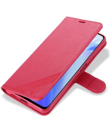 AZNS Xiaomi Mi 10T / 10T Pro Hoesje Wallet Book Case Kunstleer Rood Hoesjes