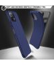 Xiaomi Mi 11 Lite 4G / 5G Hoesje Twill Slim Textuur Back Cover Blauw