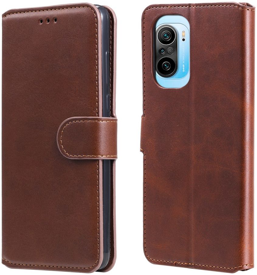 Xiaomi Poco F3 / Mi 11i Hoesje Portemonnee Book Case Kunstleer Bruin afbeelding 8