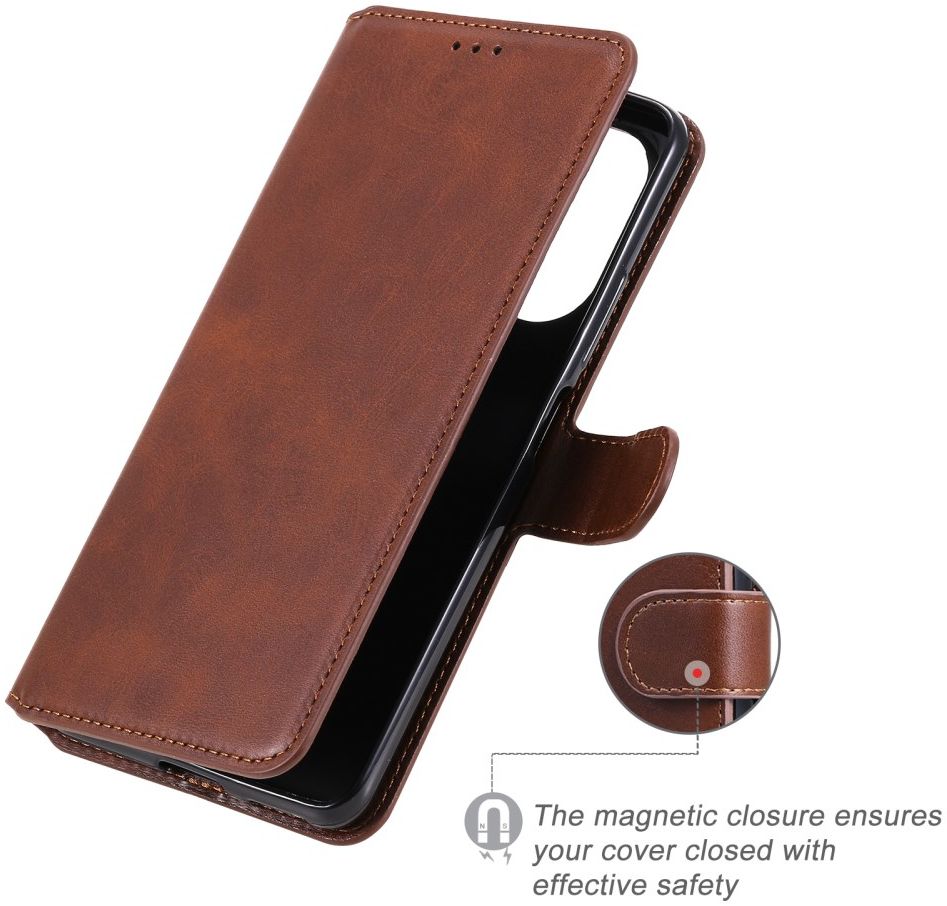 Xiaomi Poco F3 / Mi 11i Hoesje Portemonnee Book Case Kunstleer Bruin afbeelding 5