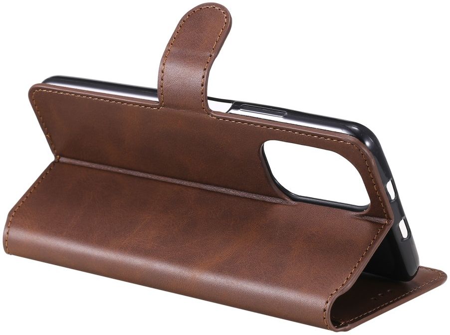 Xiaomi Poco F3 / Mi 11i Hoesje Portemonnee Book Case Kunstleer Bruin afbeelding 9