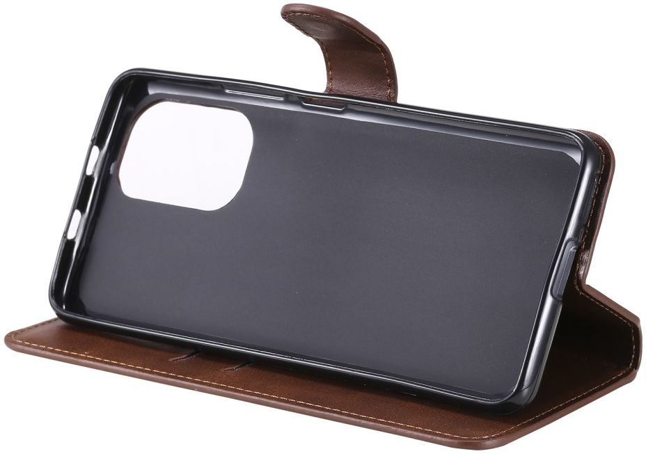 Xiaomi Poco F3 / Mi 11i Hoesje Portemonnee Book Case Kunstleer Bruin afbeelding 10