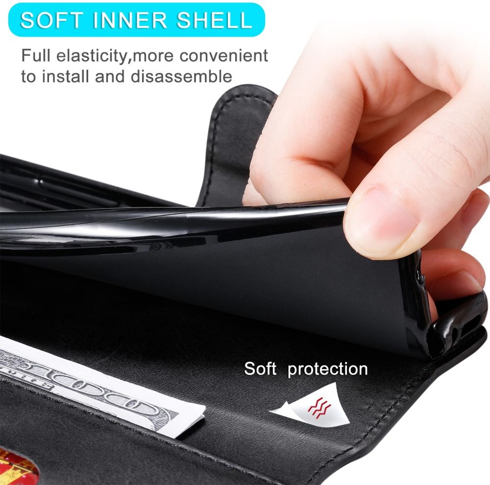 Xiaomi Poco F3 / Mi 11i Hoesje Portemonnee Book Case Kunstleer Zwart afbeelding 4