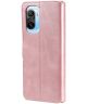 Xiaomi Poco F3 / Mi 11i Hoesje Portemonnee Kunstleer Roze Goud