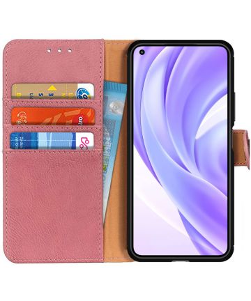KHAZNEH Xiaomi Mi 11 Lite 4G/5G (NE) Hoesje Wallet Book Case Roze Hoesjes