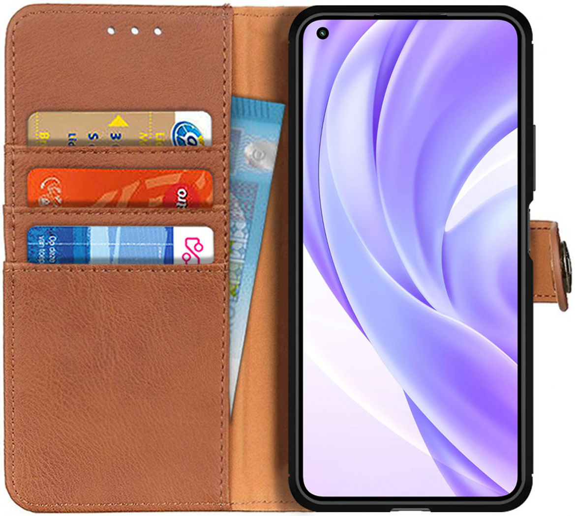 KHAZNEH Xiaomi Mi 11 Lite 4G/5G (NE) Hoesje Wallet Book Case Bruin afbeelding 1