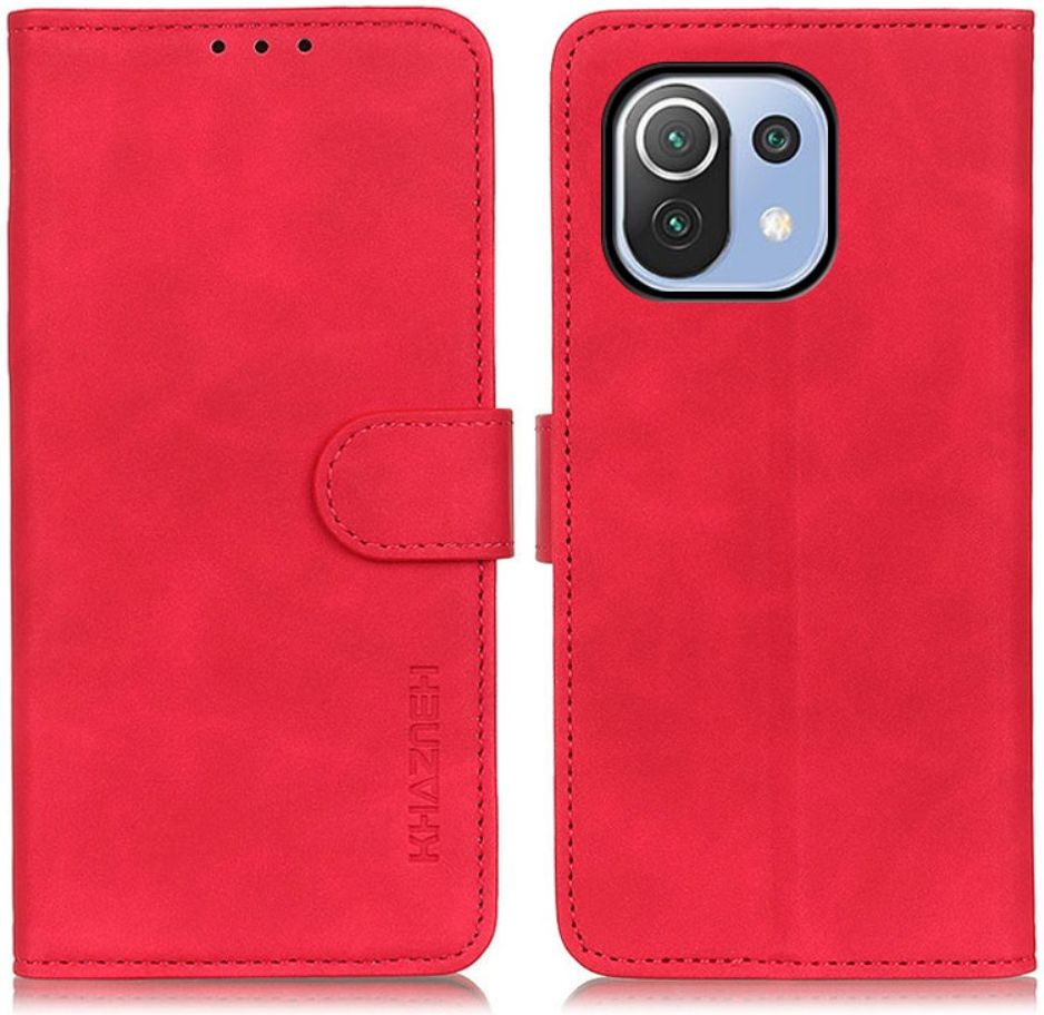 KHAZNEH Xiaomi Mi 11 Lite 4G/5G (NE) Hoesje Retro Portemonnee Rood afbeelding 5
