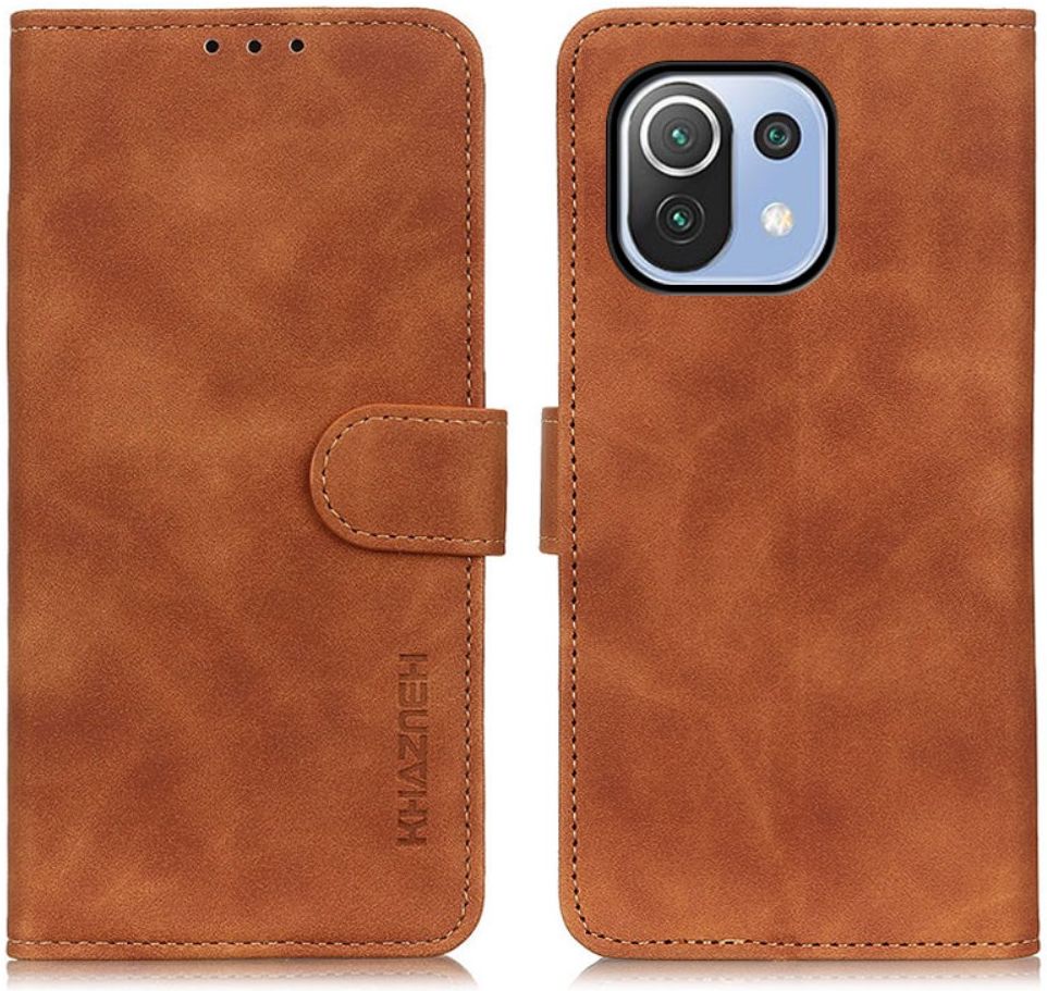 KHAZNEH Xiaomi Mi 11 Lite 4G/5G (NE) Hoesje Retro Portemonnee Bruin afbeelding 5