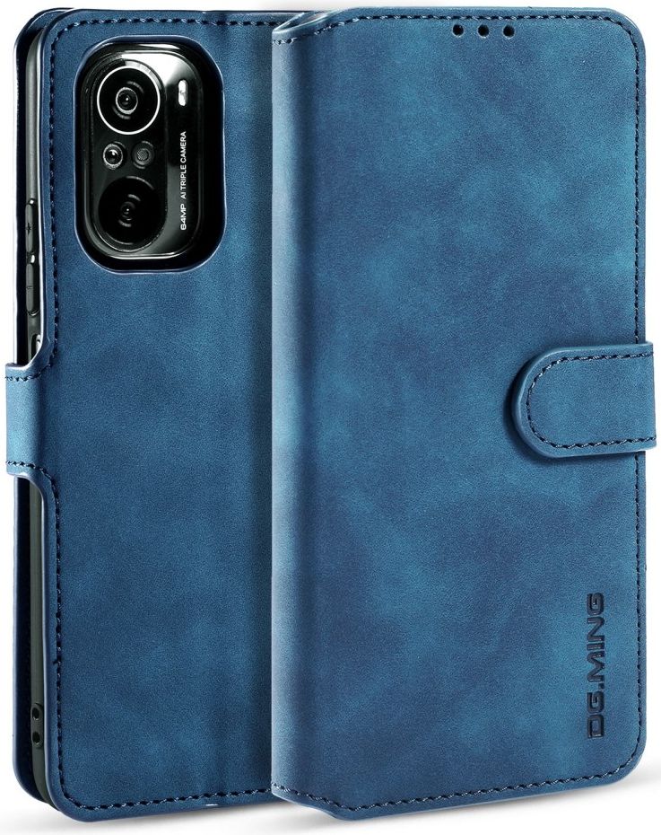 DG Ming Xiaomi Poco F3 / Mi 11i Hoesje Retro Wallet Book Case Blauw afbeelding 2