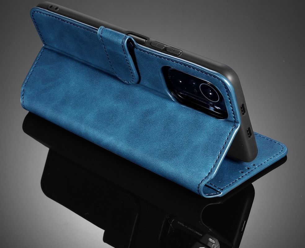 DG Ming Xiaomi Poco F3 / Mi 11i Hoesje Retro Wallet Book Case Blauw afbeelding 11