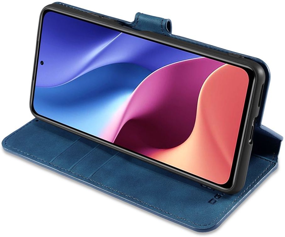 DG Ming Xiaomi Poco F3 / Mi 11i Hoesje Retro Wallet Book Case Blauw afbeelding 8