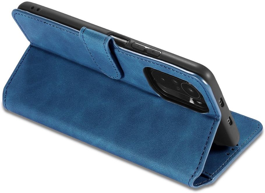 DG Ming Xiaomi Poco F3 / Mi 11i Hoesje Retro Wallet Book Case Blauw afbeelding 9
