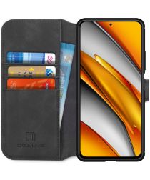DG Ming Xiaomi Poco F3 / Mi 11i Hoesje Retro Wallet Book Case Zwart