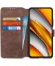 DG Ming Xiaomi Poco F3 / Mi 11i Hoesje Retro Wallet Book Case Coffee