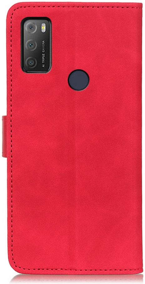 KHAZNEH Alcatel 1S / 3L (2021) Hoesje Retro Wallet Book Case Rood afbeelding 3