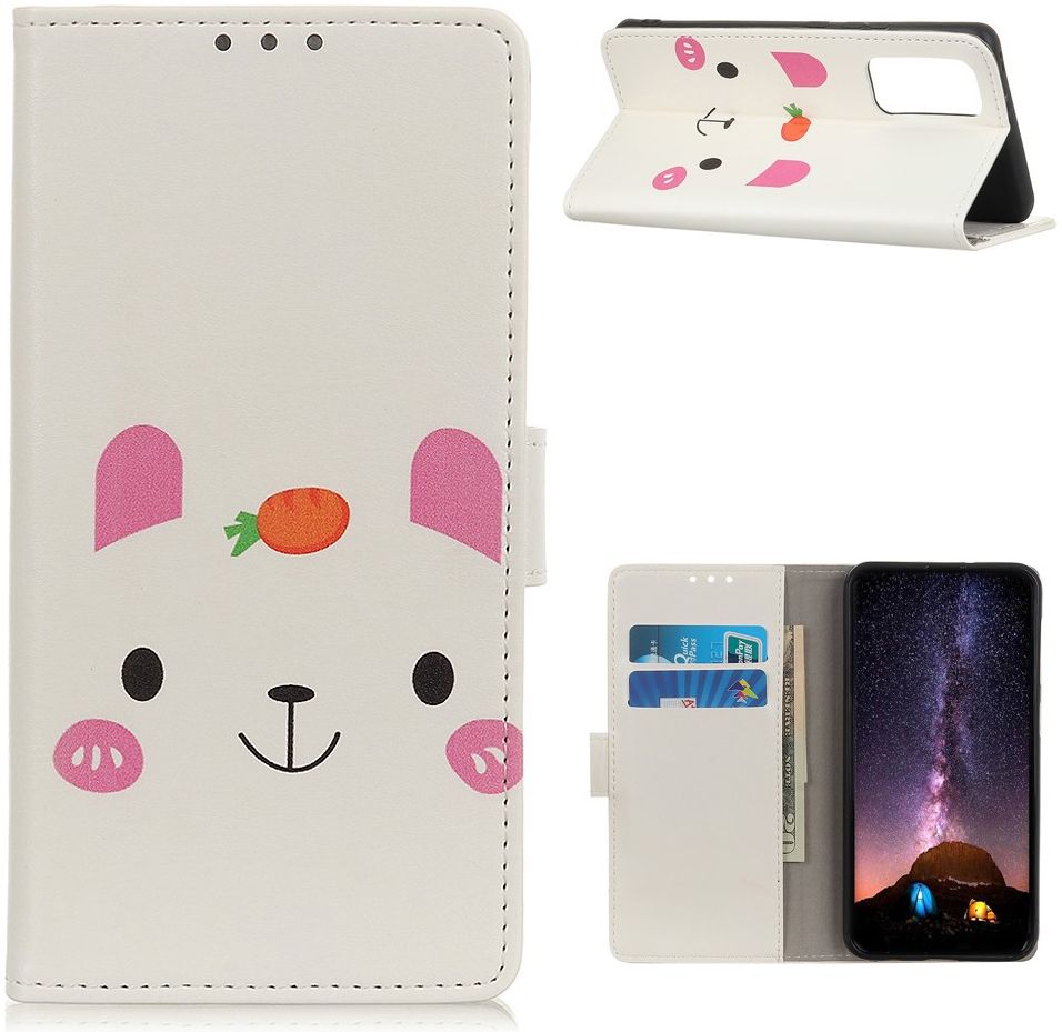 Oppo Find X3 Lite / Reno5 Hoesje Portemonnee Book Case Konijn Print afbeelding 3