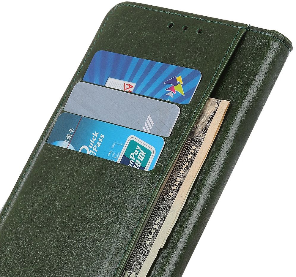 Oppo Find X3 Lite / Reno5 Hoesje Portemonnee Book Case Kunstleer Groen afbeelding 3
