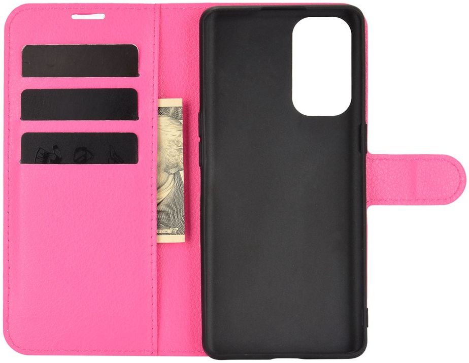 Oppo Find X3 Lite / Reno5 Hoesje Wallet Book Case met Pasjes Roze afbeelding 5