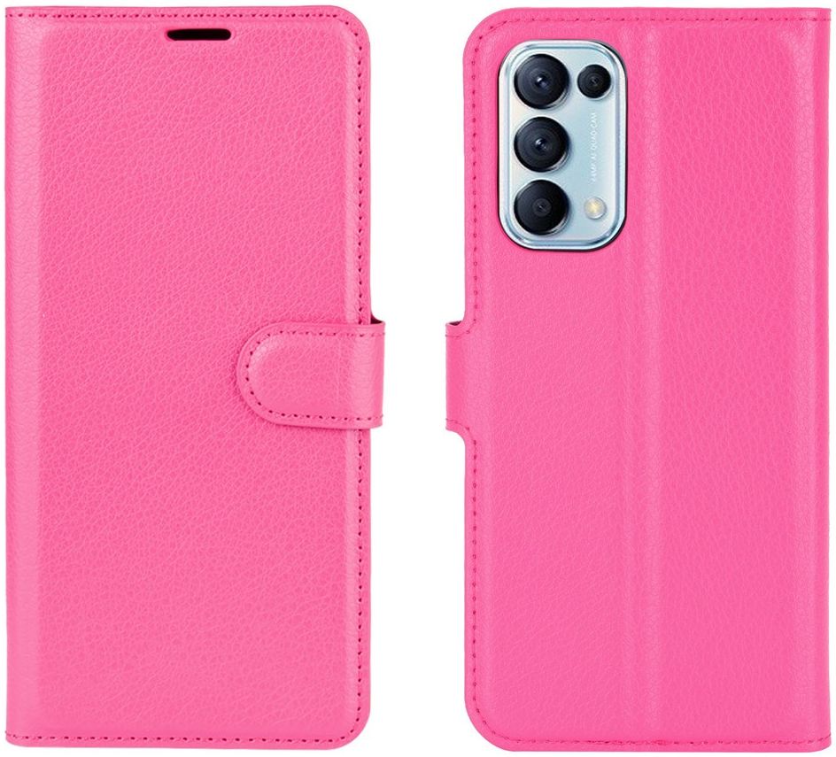 Oppo Find X3 Lite / Reno5 Hoesje Wallet Book Case met Pasjes Roze afbeelding 8